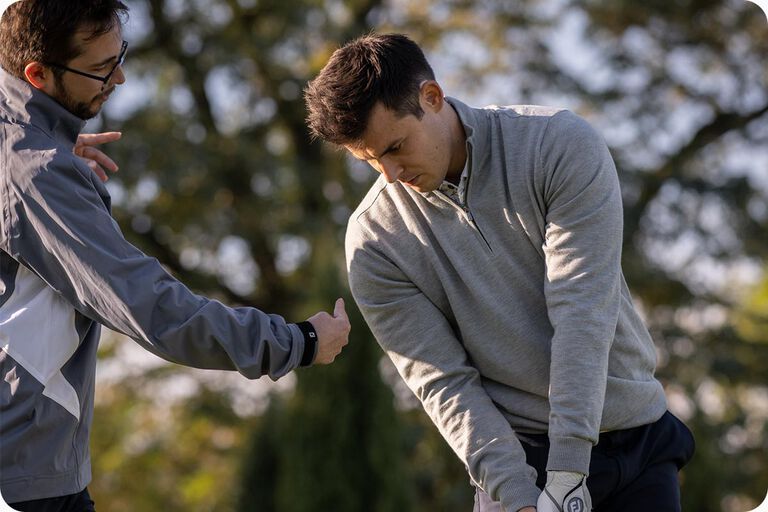 Training tool for golf coaches - coaching situation